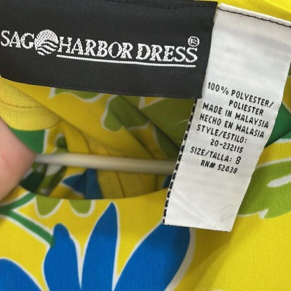 VINTAGE SAG HARBOR MAXI DRESS IN BOLD FLORAL PRINT - Picture 4 of 6